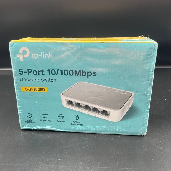 TP-Link 5-Port 10/100Mbps FAST ETHERNET DESKTOP SWITCH TL-SF1005D - Picture 1 of 4
